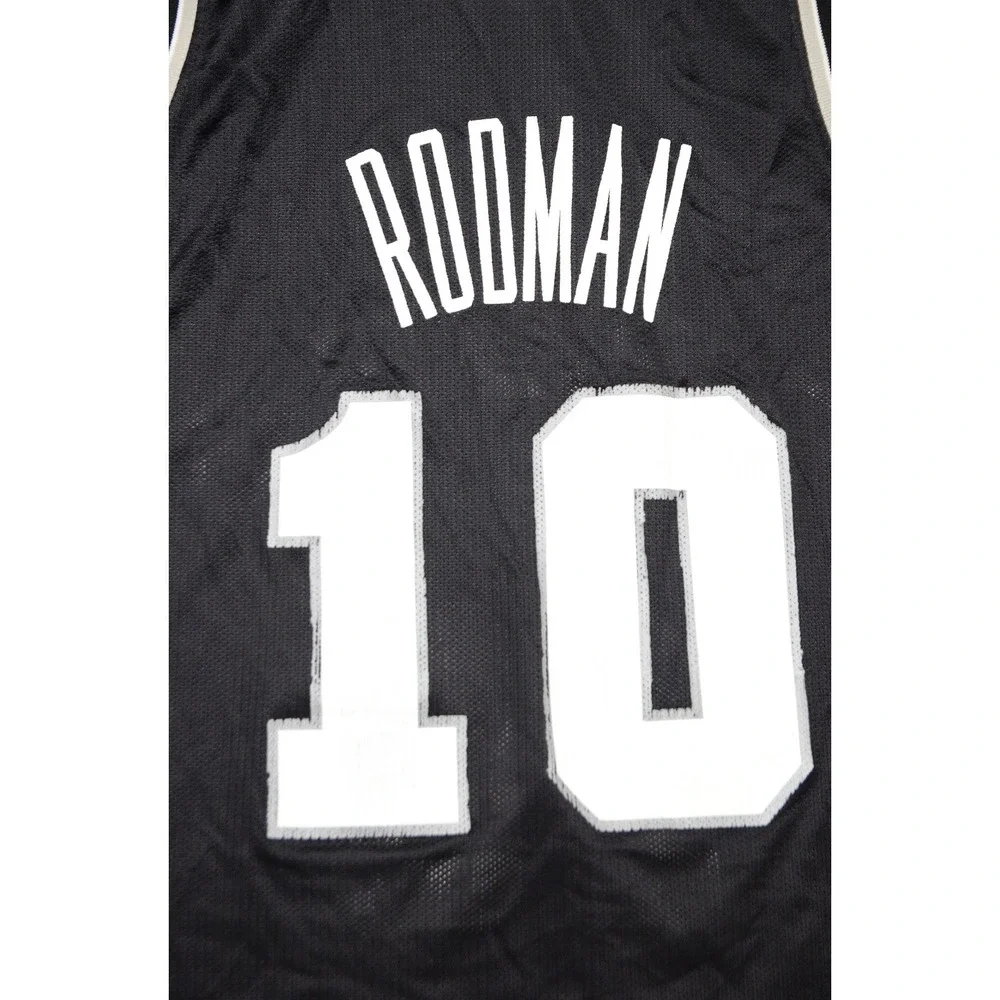 Vintage Champion San Antonio Spurs Jersey Mens 44 NBA Basketball Rodman 90s